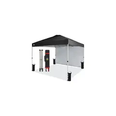 CROWN SHADES - Toldo Desplegable para Exteriores con Pared Lateral Color Negro