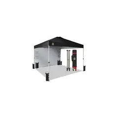 CROWN SHADES - Toldo Desplegable para Exteriores con Pared Lateral Color Negro