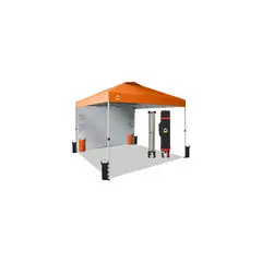 CROWN SHADES - Toldo Desplegable para Exteriores con Pared Lateral Color Naranja