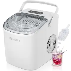 EUHOMY - Máquina para Hacer Hielo Portátil con Autolimpieza IceMaster