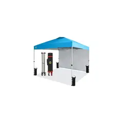 CROWN SHADES - Toldo Desplegable Portátil con 1 Pared Extraíble Color Azul