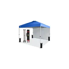 CROWN SHADES - Toldo Desplegable Portátil con 1 Pared Extraíble Color Azul