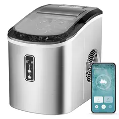 EUHOMY - Máquina De Hielo Inteligente Para Cubitos De Bala Con Autolimpieza