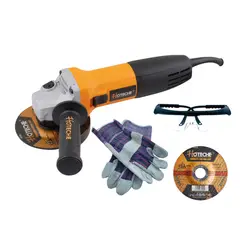 HOTECHE - Combo Esmeriladora Pulidora 4.1/2'' 850 W + Accesorios