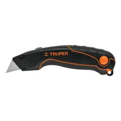 TRUPER - Bisturí Tipo Navaja Retráctil de 7'' Incluye 4 Cuchillas x 6 Unidades