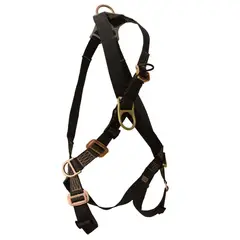 EPI - Arnés Tipo Soldador de Cuerpo Entero Premium Fabricado En Reata Ignífuga de 45 Mm de y 4 Argollas D Metálicas. Hebillas Metálicas de Conexión Simples. Talla Universal. Modelo En X. Incluye Porta Eslinga.