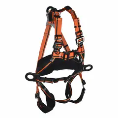 EPI - Arnés Premium Dielectrico Rescate Tipo H de 6 Argollas Con Faja Protector Lumbar y Protector Piernas