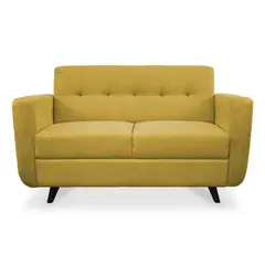 ELITE LIVING - Sofá 2 Puestos Walcot 160x80x65 cm Mostaza