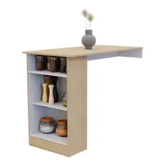 BERTOLINI - Barra Auxiliar Cocina 90x120x60cm En Mdp Blanco Duna