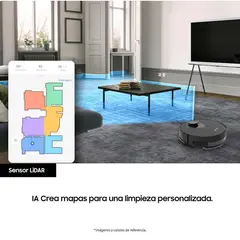 SAMSUNG - Aspiradora 2 en 1 Powerbot-s Vr3mb77312k/co con Sensor Lidar Negro