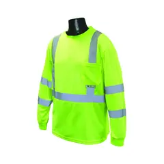 undefined - Camiseta de Seguridad Radians XL Verde con Manga Larga y Estilo Pullover