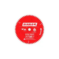 DIABLO - Hoja de Sierra Circular de 18,41cm de Diámetro y 1,58cm de Eje con 60 Dientes y Filo de Corte de TiCo