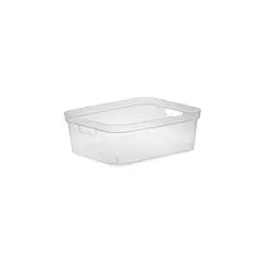 STERILITE - Caja de Almacenamiento Apilable En Modulo Transparente Con Diseño Bajo Y Capacidad Compacta