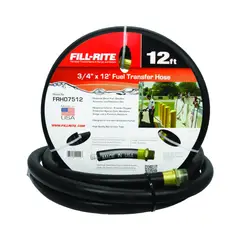 FILL RITE - Manguera para Transferencia de Combustible de Neopreno Color Negro de 3,65m y 50psi