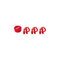 MILWAUKEE - Tapones para Oídos con Cordón Color Rojo Reutilizables