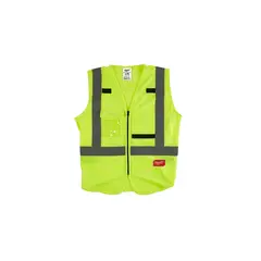 MILWAUKEE - Chaleco de Seguridad Talla L a XL Amarillo Alta Visibilidad Unisex