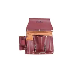 CUSTOM - Portaherramientas Leathercraft Signature Elite de 11 Bolsillos en Cuero Marrón