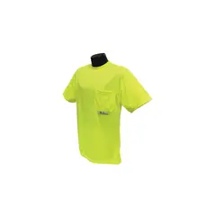 RADWEAR - Camiseta de Seguridad Radians XL Verde con Manga Corta y Estilo Pullover