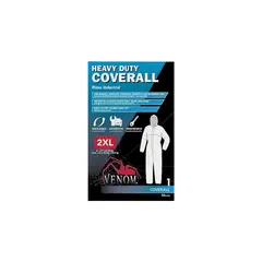 VENOM STEEL - Overol con Capucha de Color Blanco y Alta Resistencia Talla 2XL