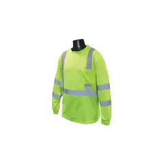 RADWEAR - Camiseta de Seguridad Radians 2XL Verde con Manga Larga y Estilo Pullover