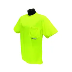RADWEAR - Camiseta de Seguridad Radians 2XL Verde con Manga Corta y Estilo Pullover
