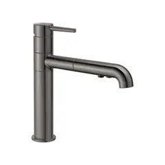 DELTA FAUCET - Grifo de Cocina con Rociador Extraíble de Acero Inoxidable