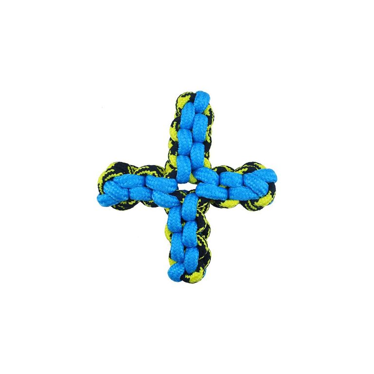 Juguete de Búsqueda y Masticable para Perros Con Cuatro Cuerdas Resistentes Retorcidas Color Azul