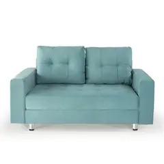 KAIU HOME - Sofá Aqua Moderno Tela Suave Turquesa 150X88X80 Cm