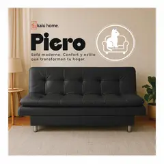 KAIU HOME - Sofa Cama Piero 180X86X100  Anti Rasgunos Negro