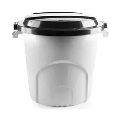 ENERGY PLUS - Caneca Tanque Multiuso Plástico 50 Litros Con Tapa y Manijas Blanco