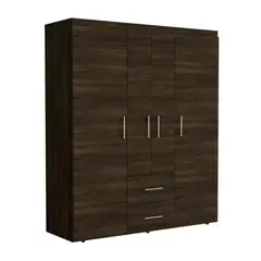 VIRTUAL MUEBLES - Closet Bariloche Eco 178X150Cm Nogal y Wengue
