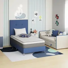 KAIU HOME - Combo para Niño Base + Cabecero + Colchón + colcha + Almohada 100X190