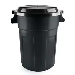 ENERGY PLUS - Caneca Tanque Grande Multiuso Plástica 70l Con Tapa y Manija Negro