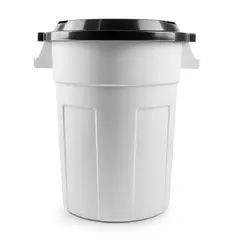ENERGY PLUS - Caneca Tanque Grande Multiuso Plástica 70l Con Tapa y Manija Blanco