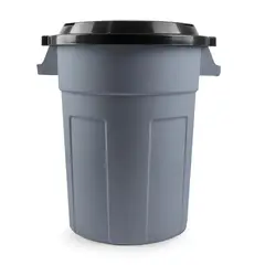 ENERGY PLUS - Caneca Tanque Grande Multiuso Plástica 70l Con Tapa y Manija Gris