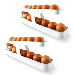 CHEF MASTER - Set X2 Portahuevos Dispensador y Organizador de Huevos
