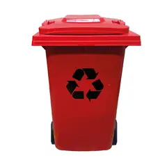 TRIPLE CLEAN - Contenedor Basurero 360 Litros Rojo