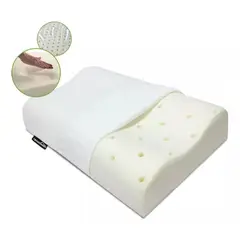 TECHCONFORT - Almohada Viscoelástica Cervical Suave Con Canales De Aireación 60X14 Cm