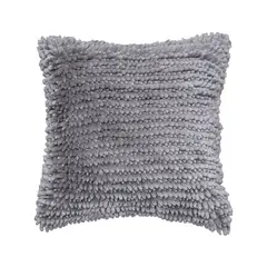 UNOXUNO - Cojín Teddy 45X45 Plata