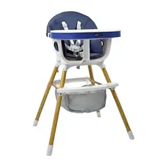 HAPPY BABY - Silla Comedor Bebé 2 en 1 Rock Azul