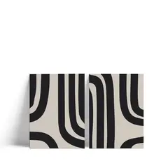 BE AND BEE - Diptico Black Wavy