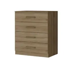 BERTOLINI - Cómoda Cajonera 60 Cm en Mdp 4 Cajones Noce