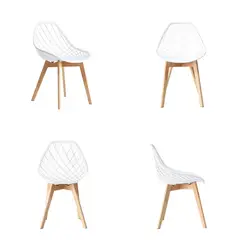 BONNO - Set X4 Silla Auxiliar Turia Blanca