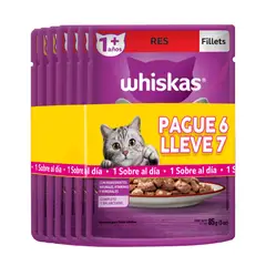 WHISKAS - Alimento Húmedo Gatos Pague 6 Lleve 7