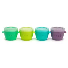 MELII - Set de 4 Recipientes Snap Go 118ml Silicona