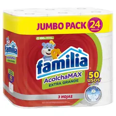 FAMILIA - Papel Higiénico 3 Hojas Acolchamax Extragde x24r