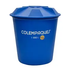 COLEMPAQUES - Tanque Cónico 1000 Litros Tri-Capa Tankplast Azul