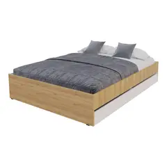 MADERKIT - Cama Martina Doble 36x143x194cm Color Duna Blanco