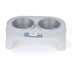 RIMAX - Comedero para Perro Pequeño 16.5x44.3x25.4cm