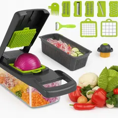 52 BITS - Rallador Picador Cortador Portatil de Frutas Y Verduras Multiuso